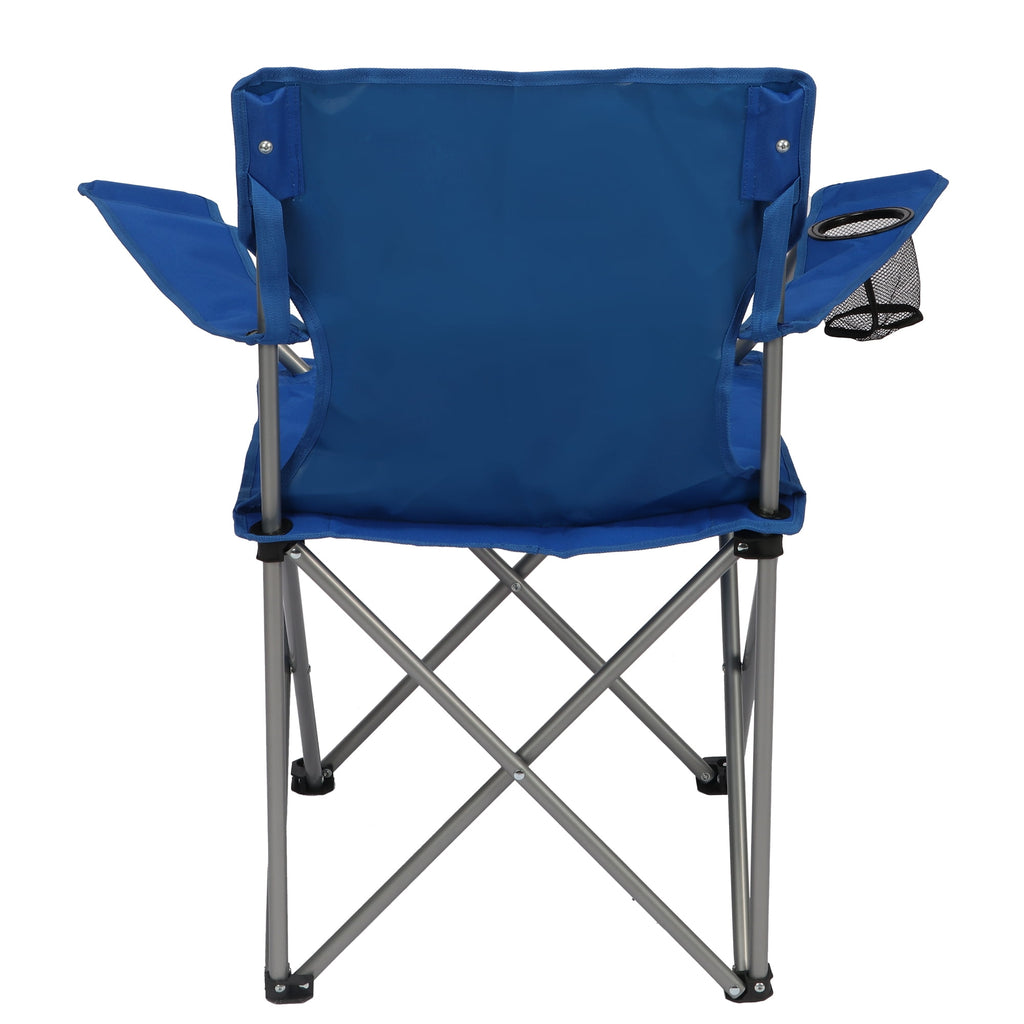 Ozark Trail Quad Folding Camp Chair with Cup Holder, Black