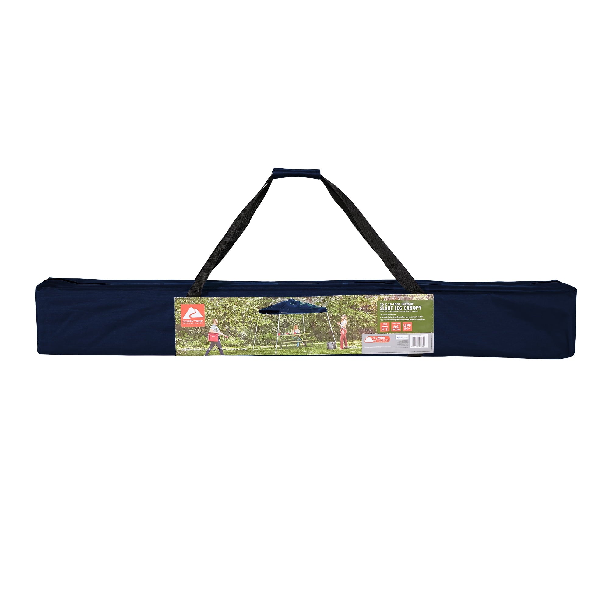 Ozark Trail 10' x 10' Instant Slant Leg Pop-up Outdoor Canopy, Blue