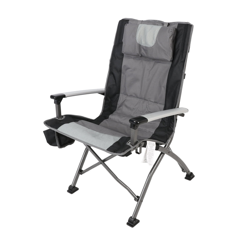 Ozark Trail High Back Camping Chair, Pink with Cupholder, Pocket, and Headrest, Adult