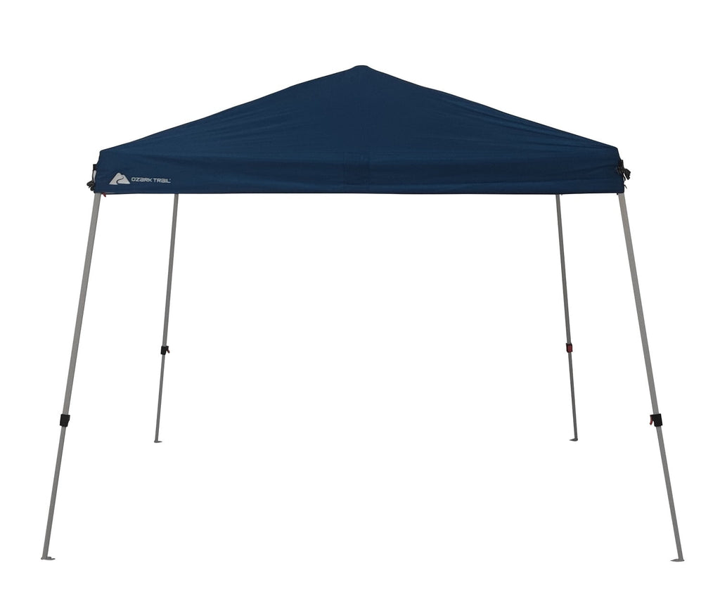 Ozark Trail 10' x 10' Instant Slant Leg Canopy Outdoor Shading Shelter, Dusty Blue