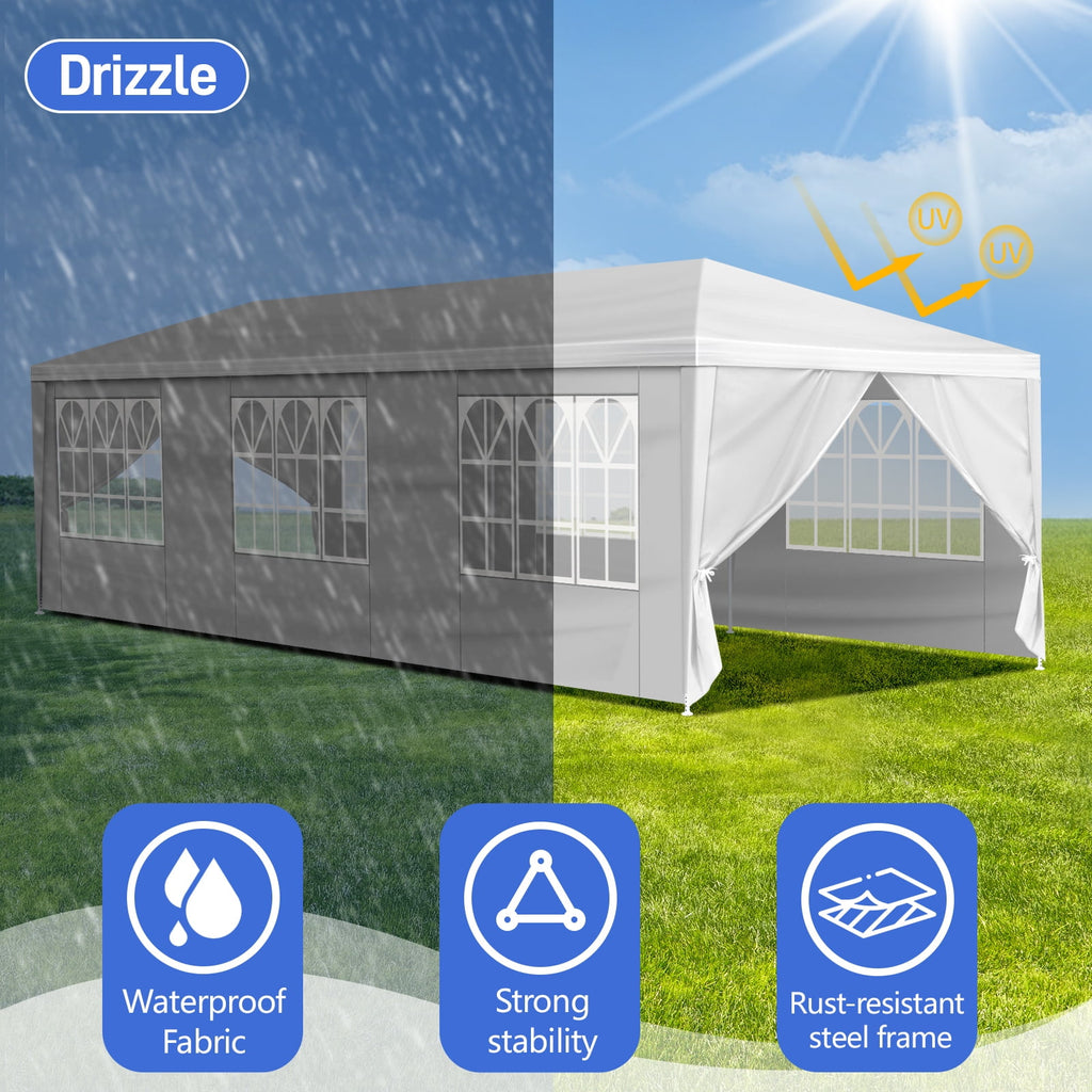 Ktaxon 10' X 30' Canopy Tent with 8 Side Walls for Party Wedding Camping and BBQ