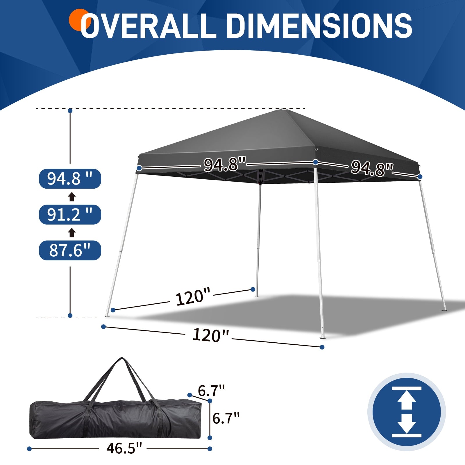 Ktaxon 10ft x 10ft Ez Pop Up Canopy Tent,Outdoor Sun Shade Shelter,Beach Tent,Outdoor Gazebo for Party Wedding Camping BBQ Events,Blue