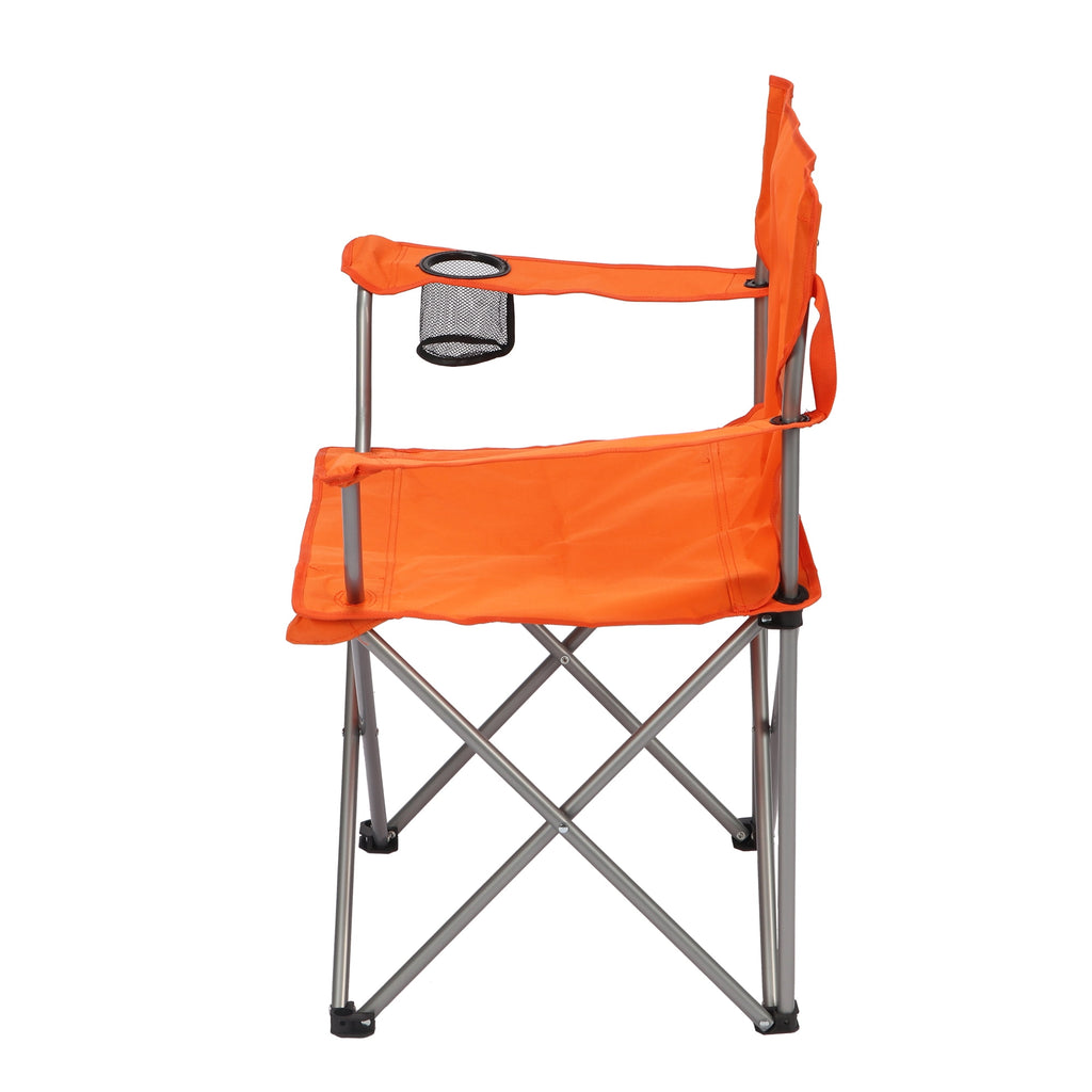 Ozark Trail Quad Folding Camp Chair with Cup Holder, Black