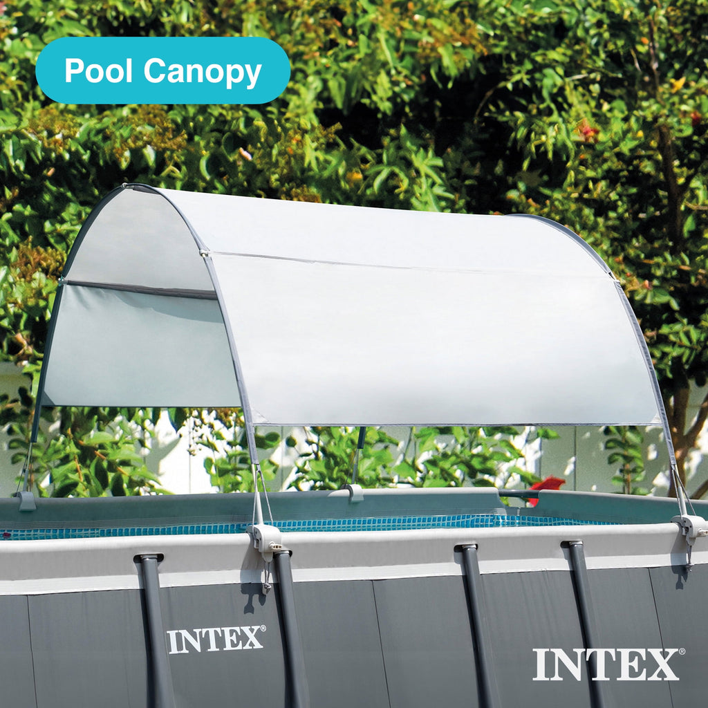 Intex 18Ft x 52In Ultra XTR Rectangular Frame Swimming Pool Kit with Canopy