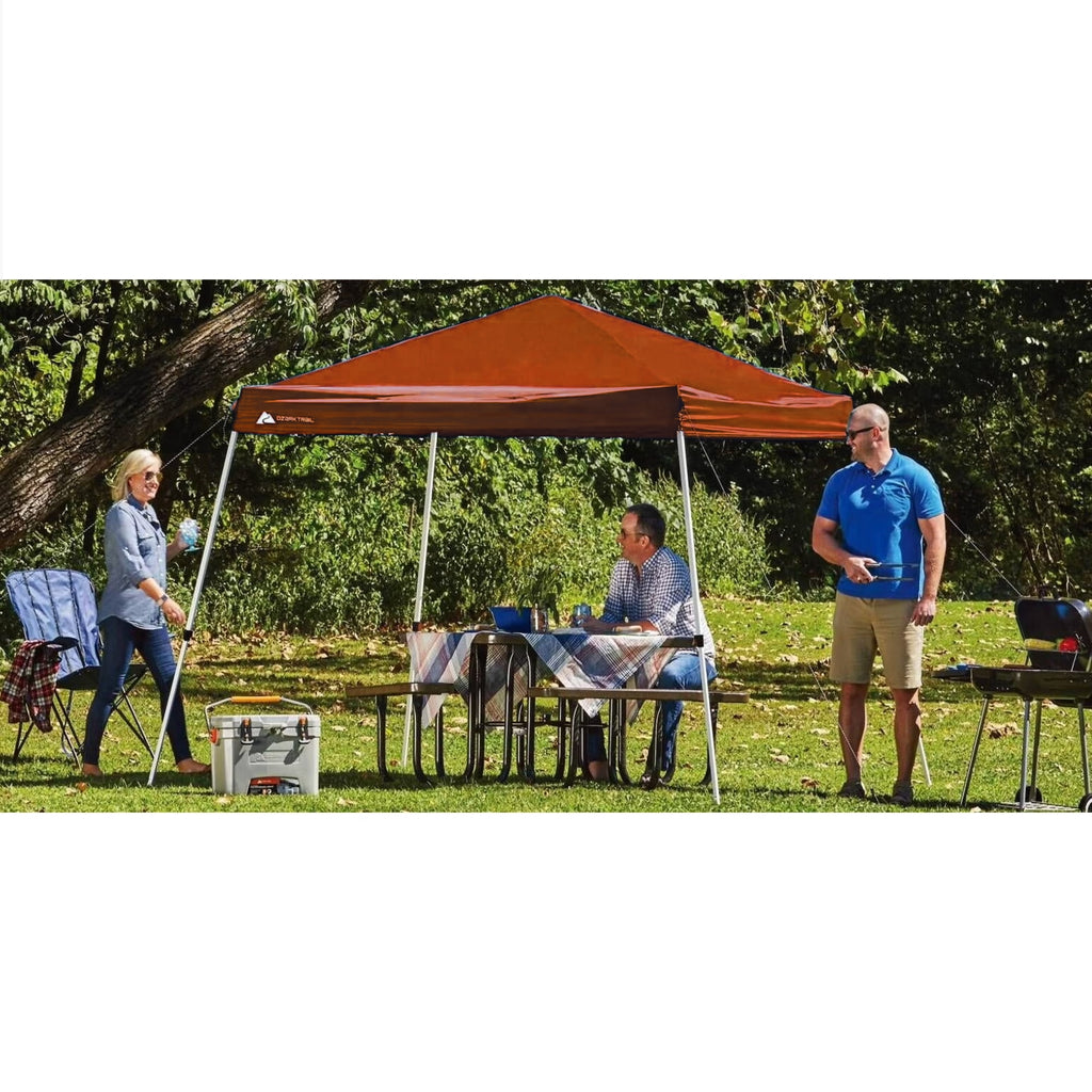 Ozark Trail 10' x 10' Instant Slant Leg Pop-up Outdoor Canopy, Blue