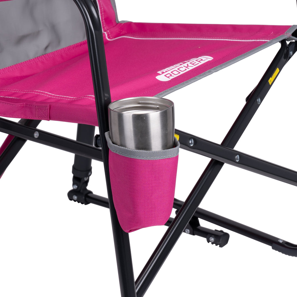 GCI Outdoor Freestyle Rocker Foldable Rocking Camping Chair, Black