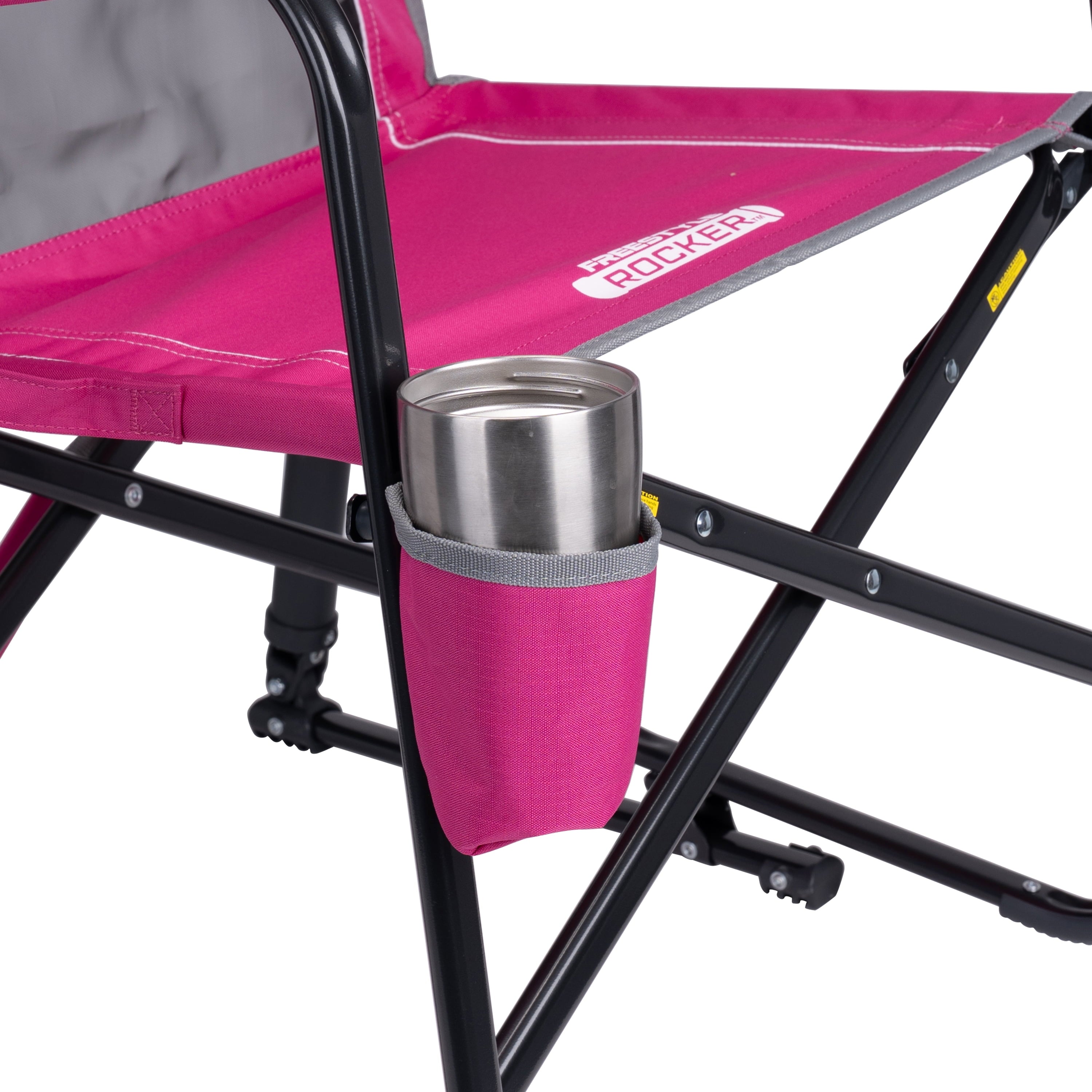 GCI Outdoor Freestyle Rocker Foldable Rocking Camping Chair, Black