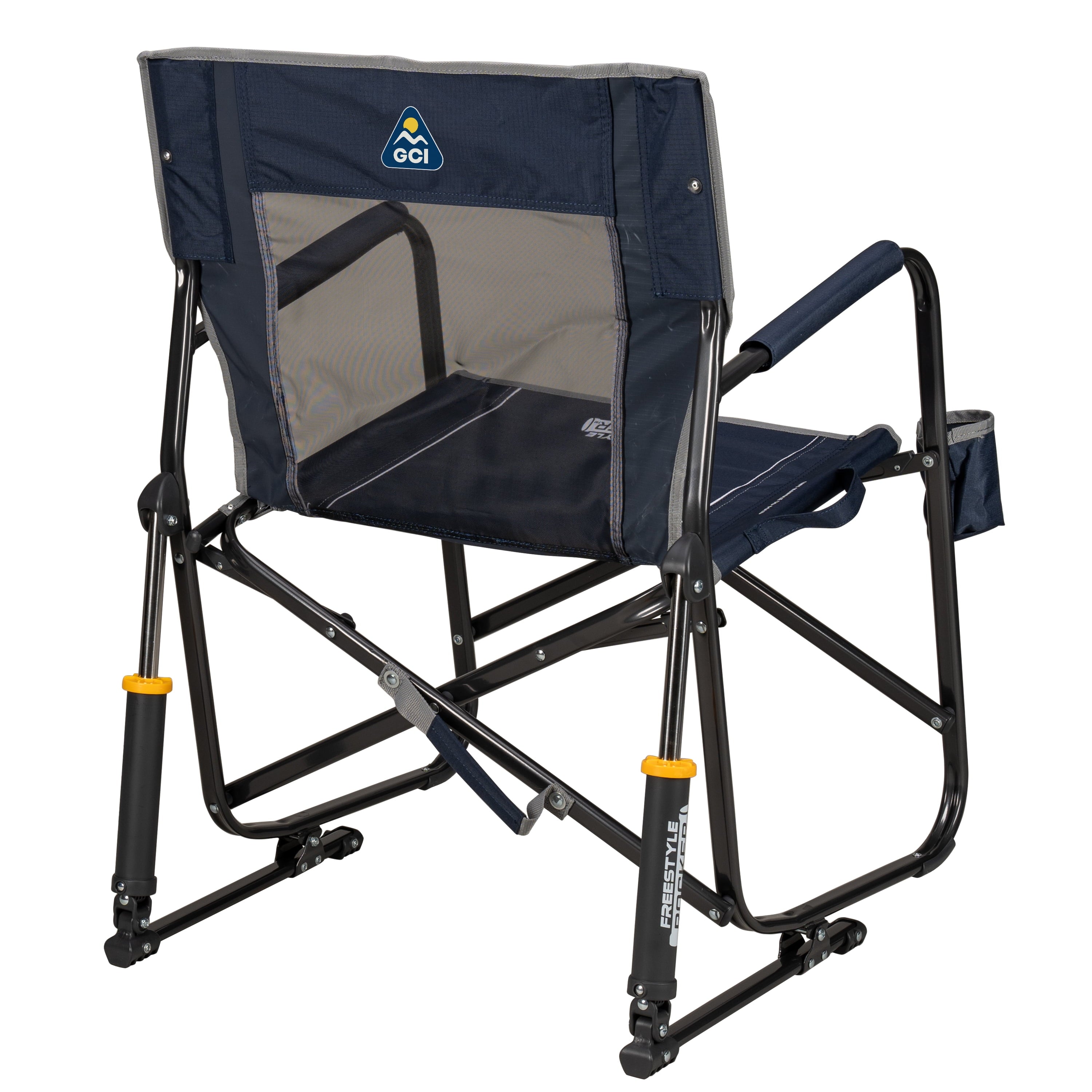 GCI Outdoor Freestyle Rocker Foldable Rocking Camping Chair, Black