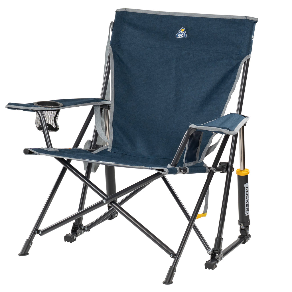 GCI Outdoor Kickback Rocker Low Profile Rocking Camp Chair, Summer Floral