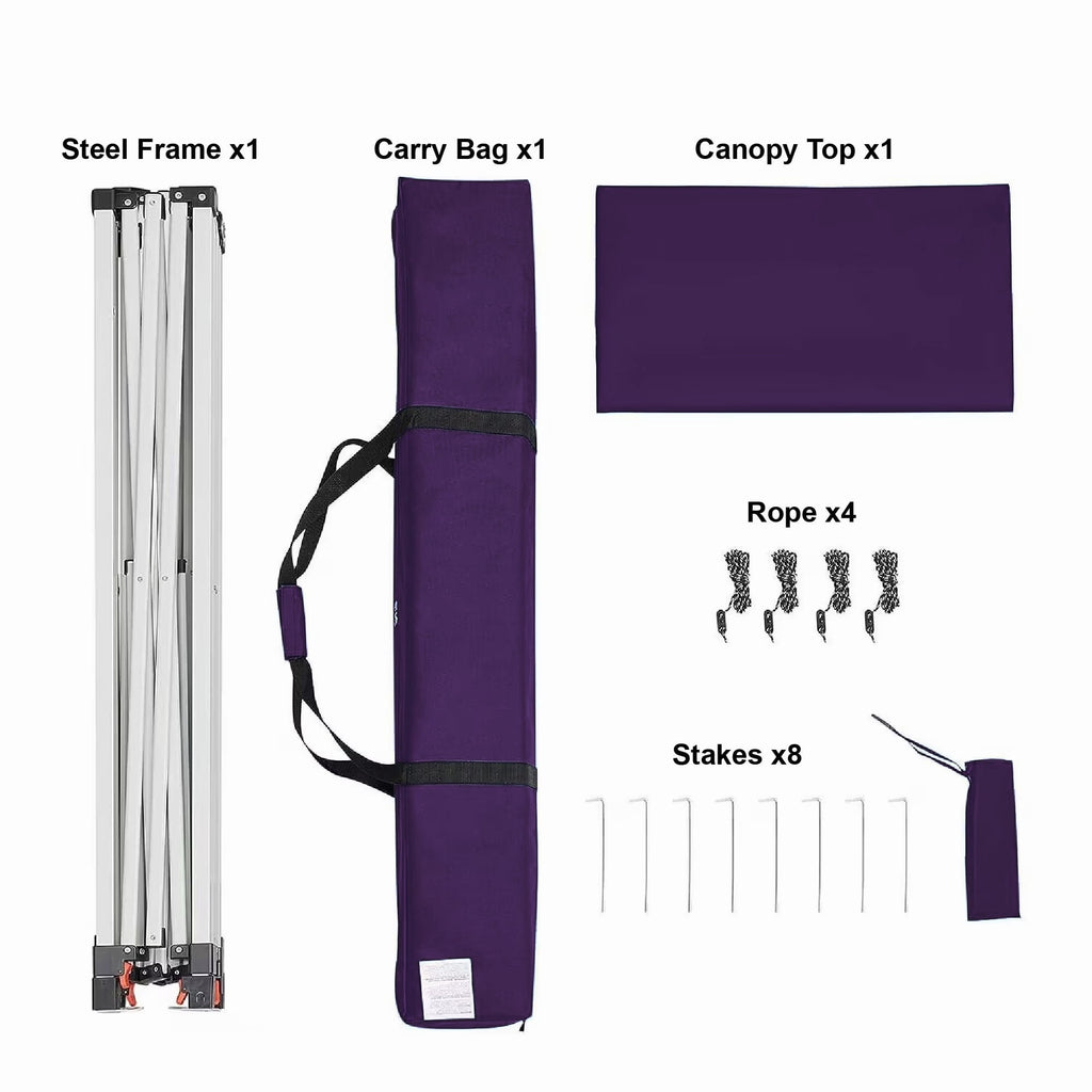 Ozark Trail 10' x 10' Instant Slant Leg Pop-up Outdoor Canopy, Blue