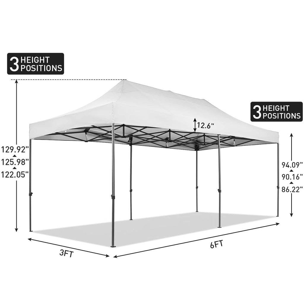 Ainfox 5-Piece Sidewalls for 10x20 Pop Up Canopy Tent, 420D Oxford PVC Waterproof Sun Shade Privacy Walls with Windows & Zippers, White