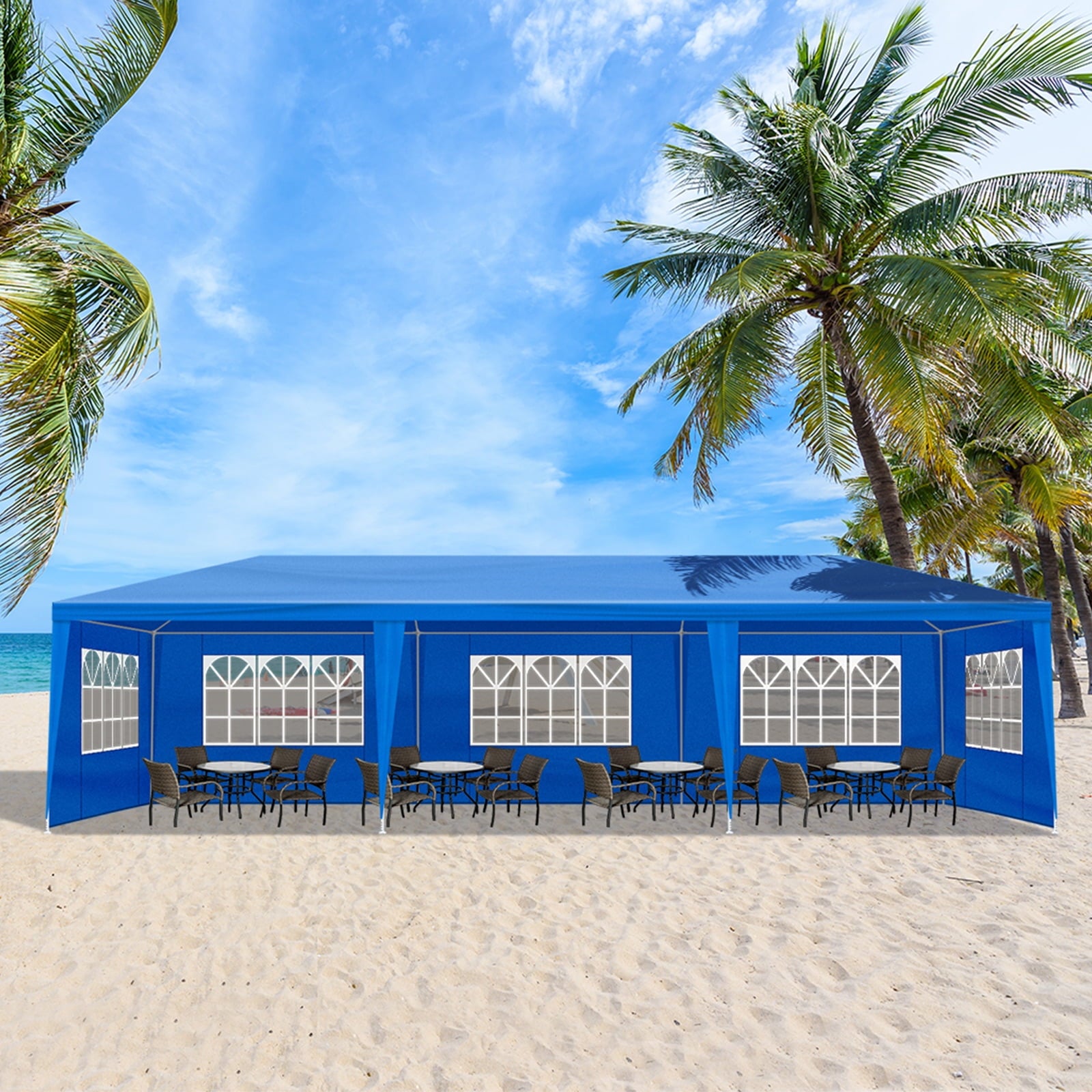 Ktaxon 10' X 30' Canopy Tent with 8 Side Walls for Party Wedding Camping and BBQ