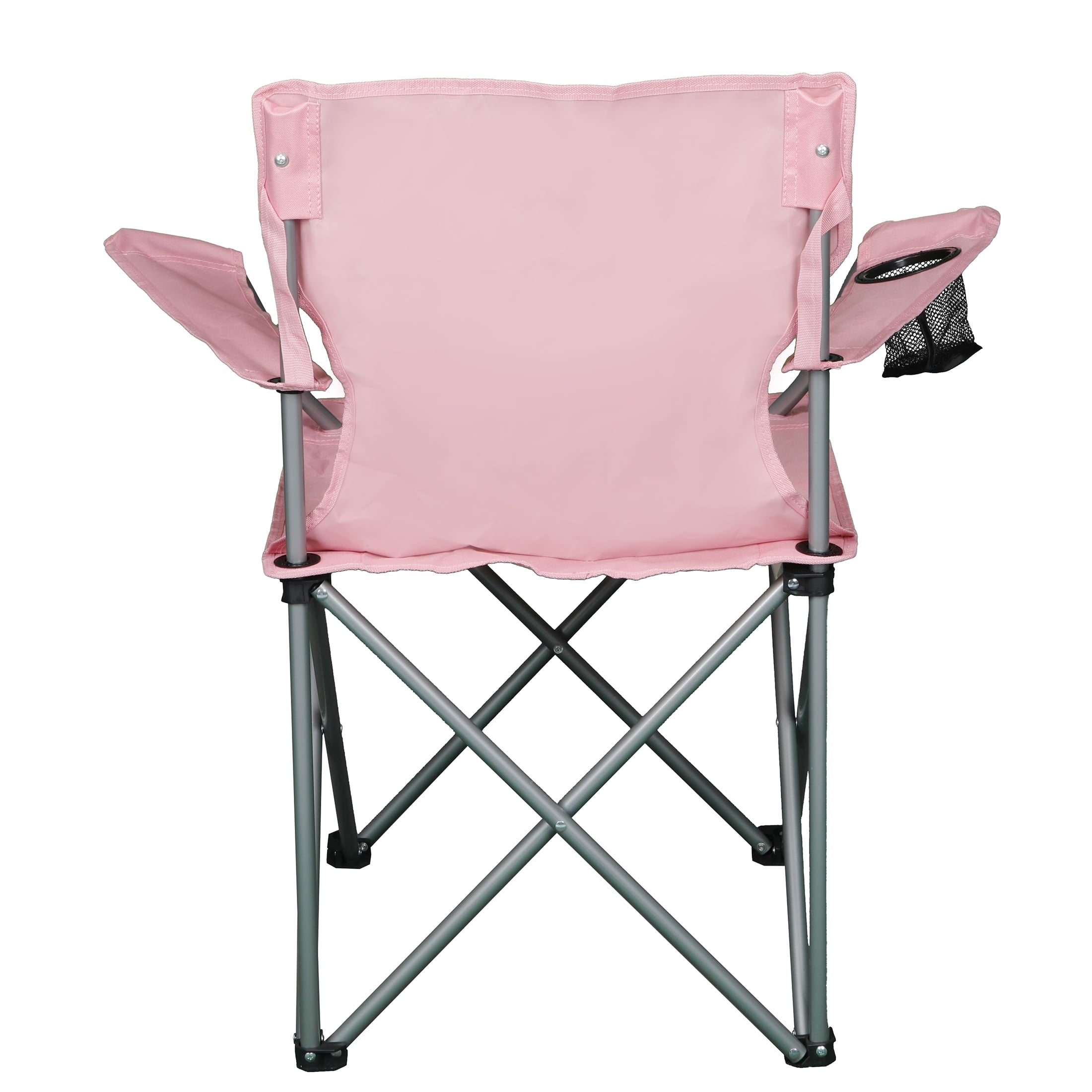 Ozark Trail Quad Folding Camp Chair with Cup Holder, Black
