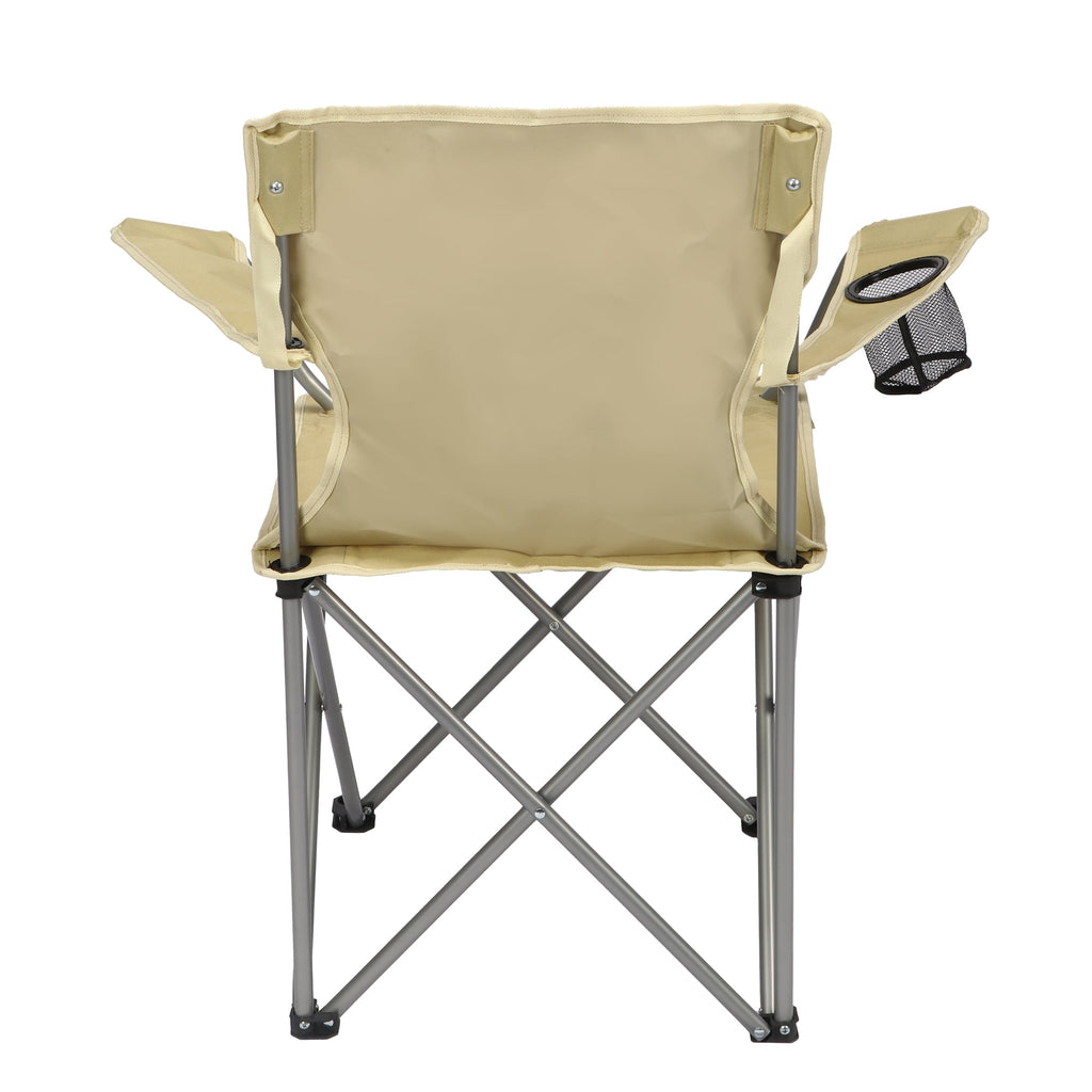 Ozark Trail Quad Folding Camp Chair with Cup Holder, Black