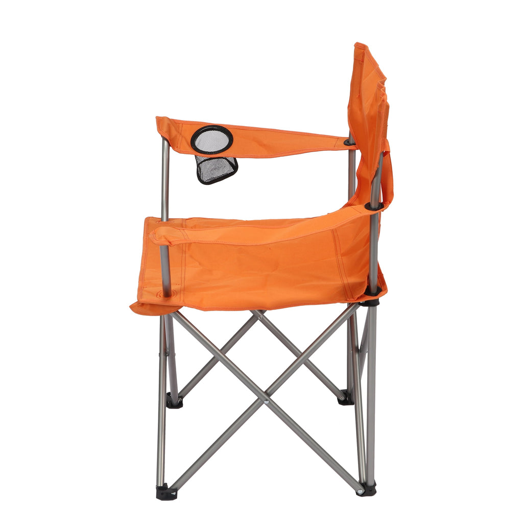 Ozark Trail Quad Folding Camp Chair with Cup Holder, Black