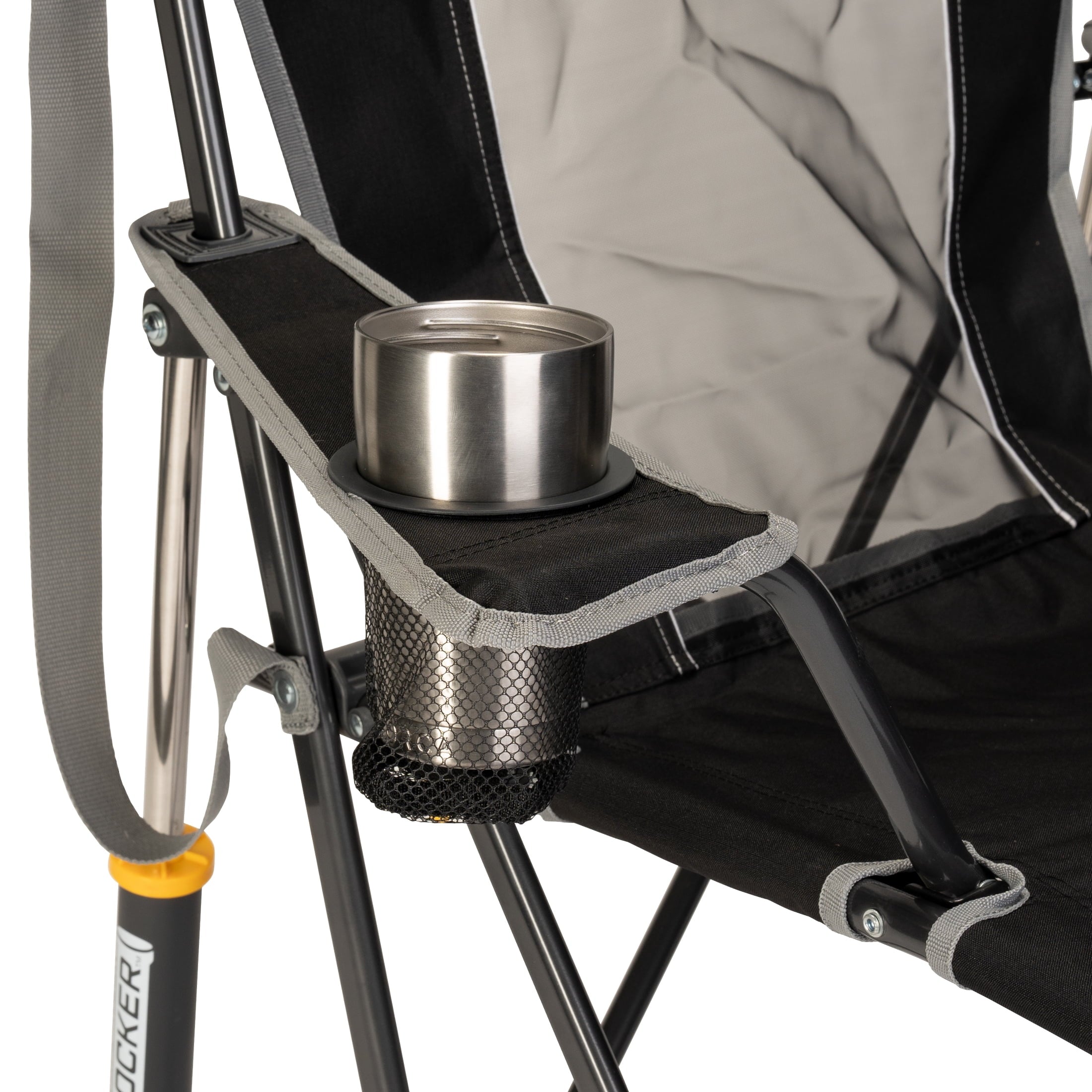 GCI Outdoor Comfort Pro Rocker Camping Chair with Mesh Backrest, Pastel Green Colorblock