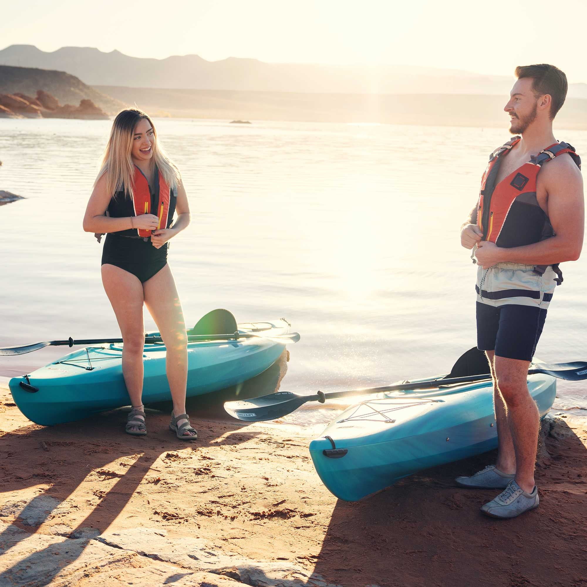 Lifetime Guster 10 ft Sit-Inside Kayak with Paddle, Emerald Fusion (91354)
