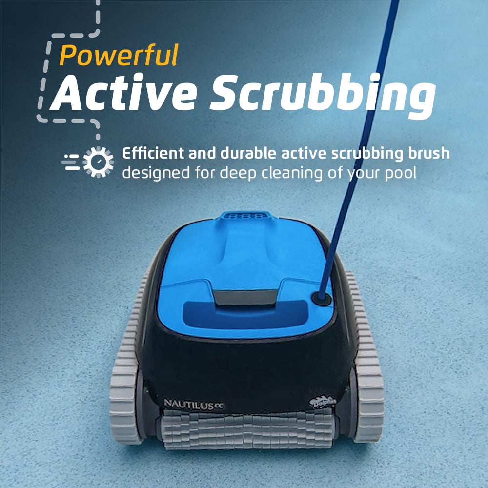 Dolphin Nautilus CC Robotic Pool Vacuum Cleaner with Ultra-Fine Filters, Pools Up To 33 FT