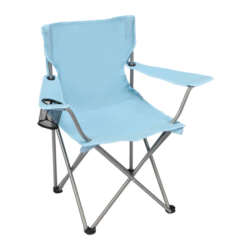 Ozark Trail Quad Folding Camp Chair with Cup Holder, Black