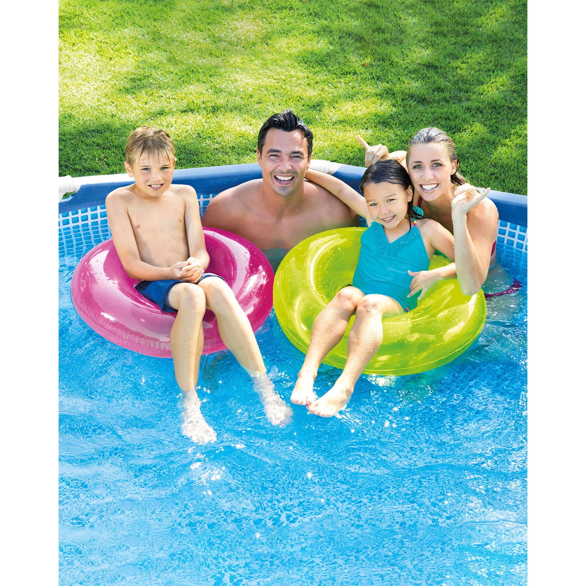 Intex: Beachside Metal Frame Pool - 10' x 30 - Above Ground Swimming, Puncture-Rust Resistant, T-Joint Setup, Family Water Play, 1185 Gal, 28206EP