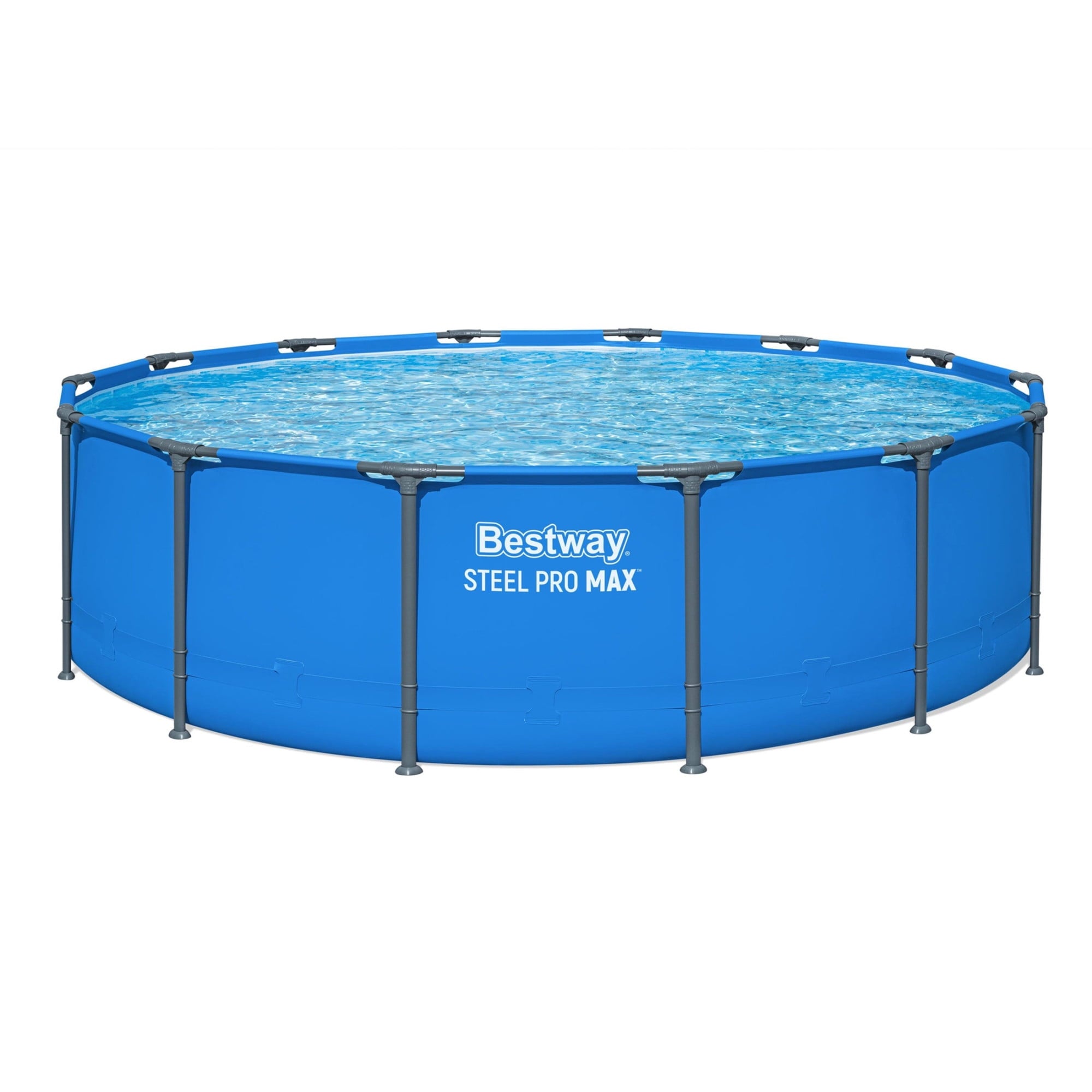 Bestway Steel Pro MAX 14’ x 42 Metal Frame Above Ground Pool, Blue, POOL ONLY
