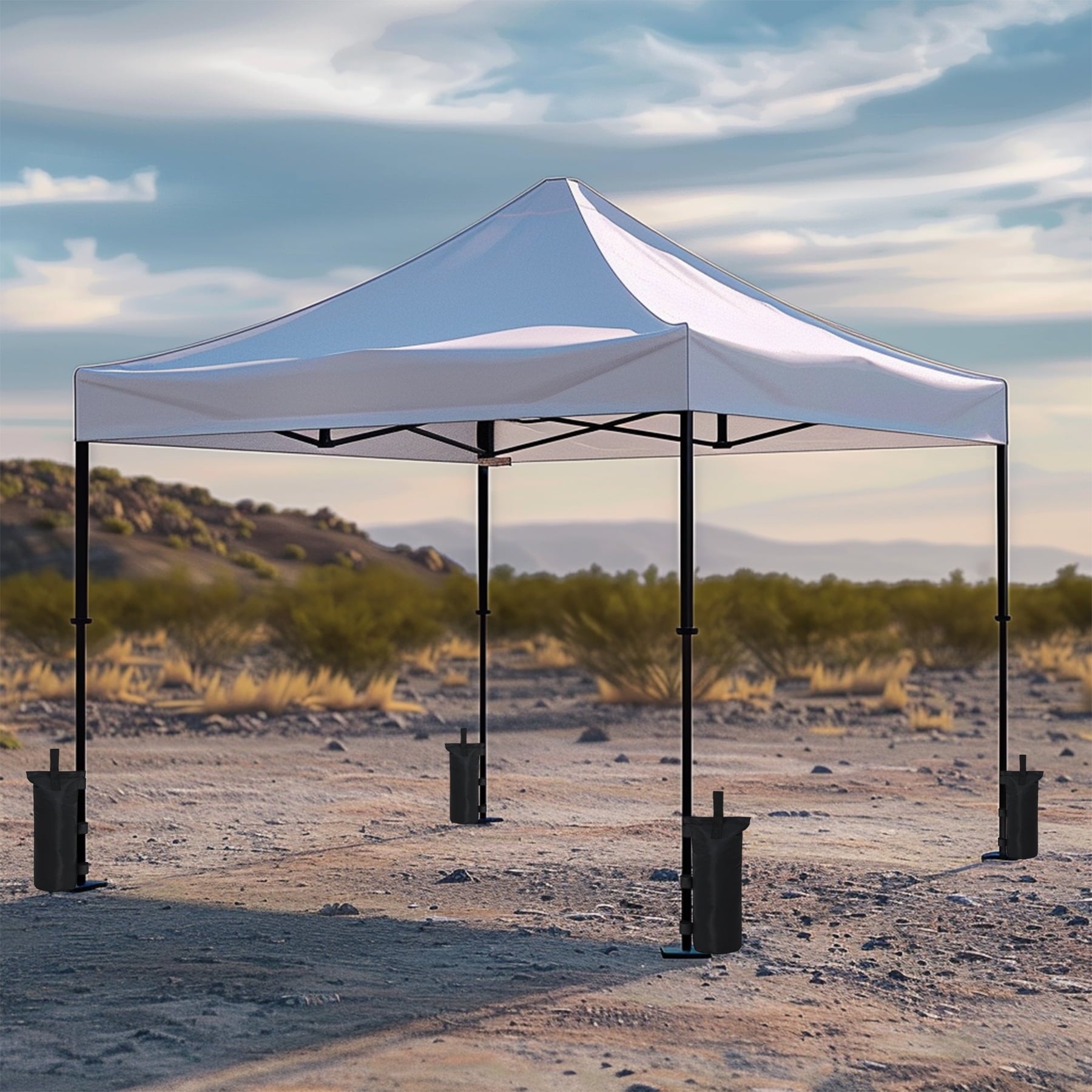 VentuLodge Canopy Weights Sand Bags: High-Capacity 112 LBS, Durable for Pop Up Canopy Tents, Outdoor Instant Sun Shelters, Patio Umbrellas, 4-Pack Set, Sand Not Included