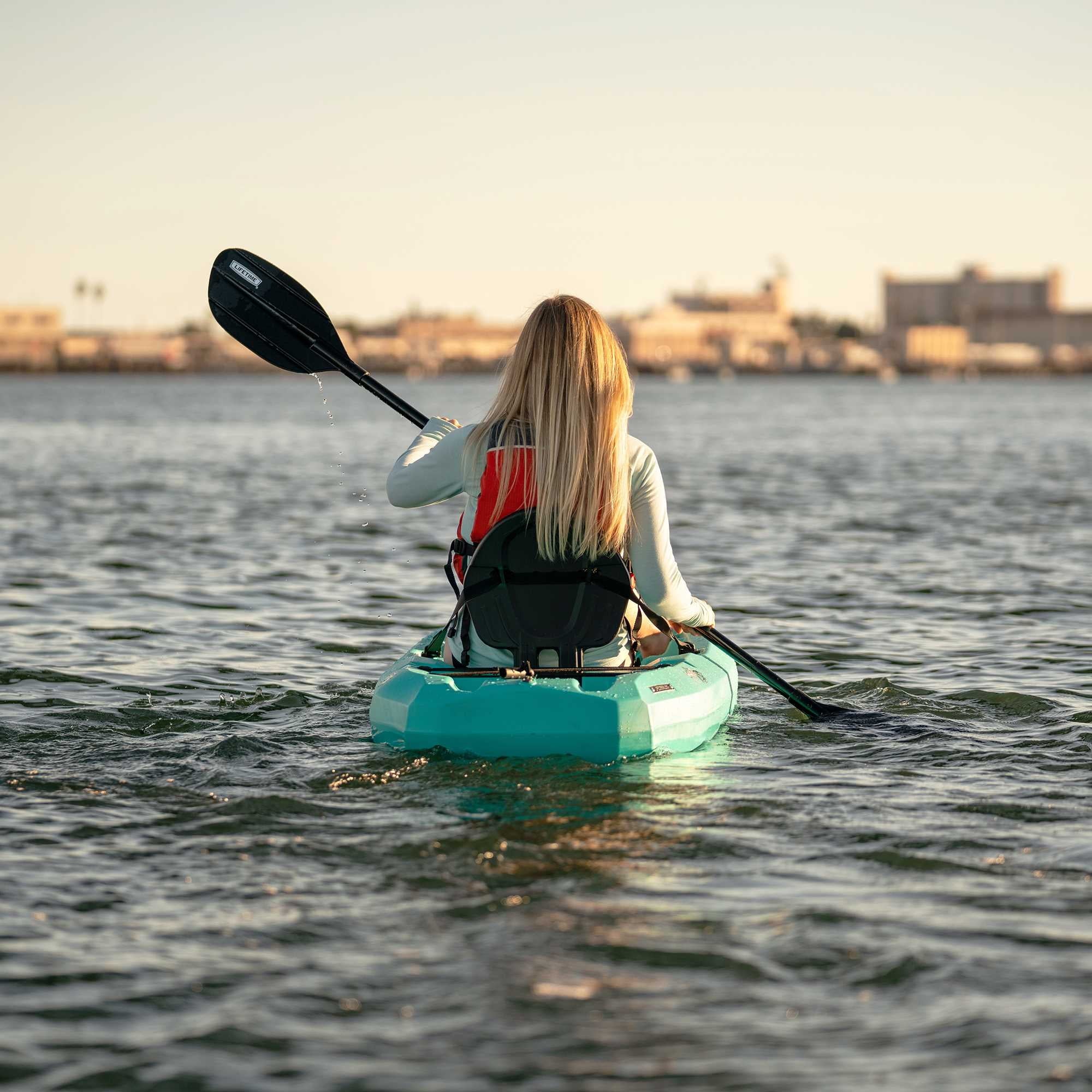 Lifetime Daylite 8 ft Sit-On-Top Kayak with Paddle, Red (90775)