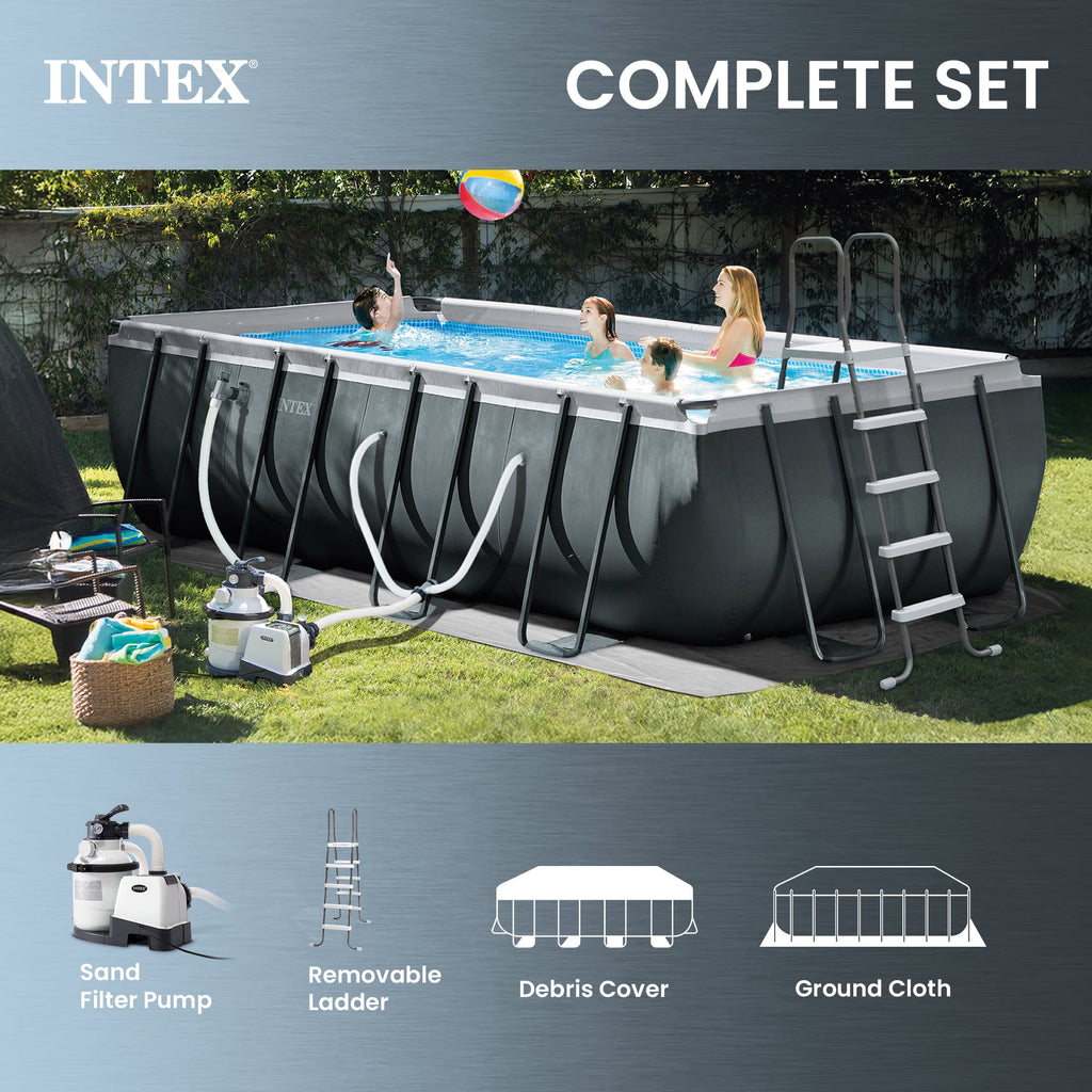 INTEX 18ft x 9ft x 52in Ultra XTR Above Ground Pool and Solar Pool Cover